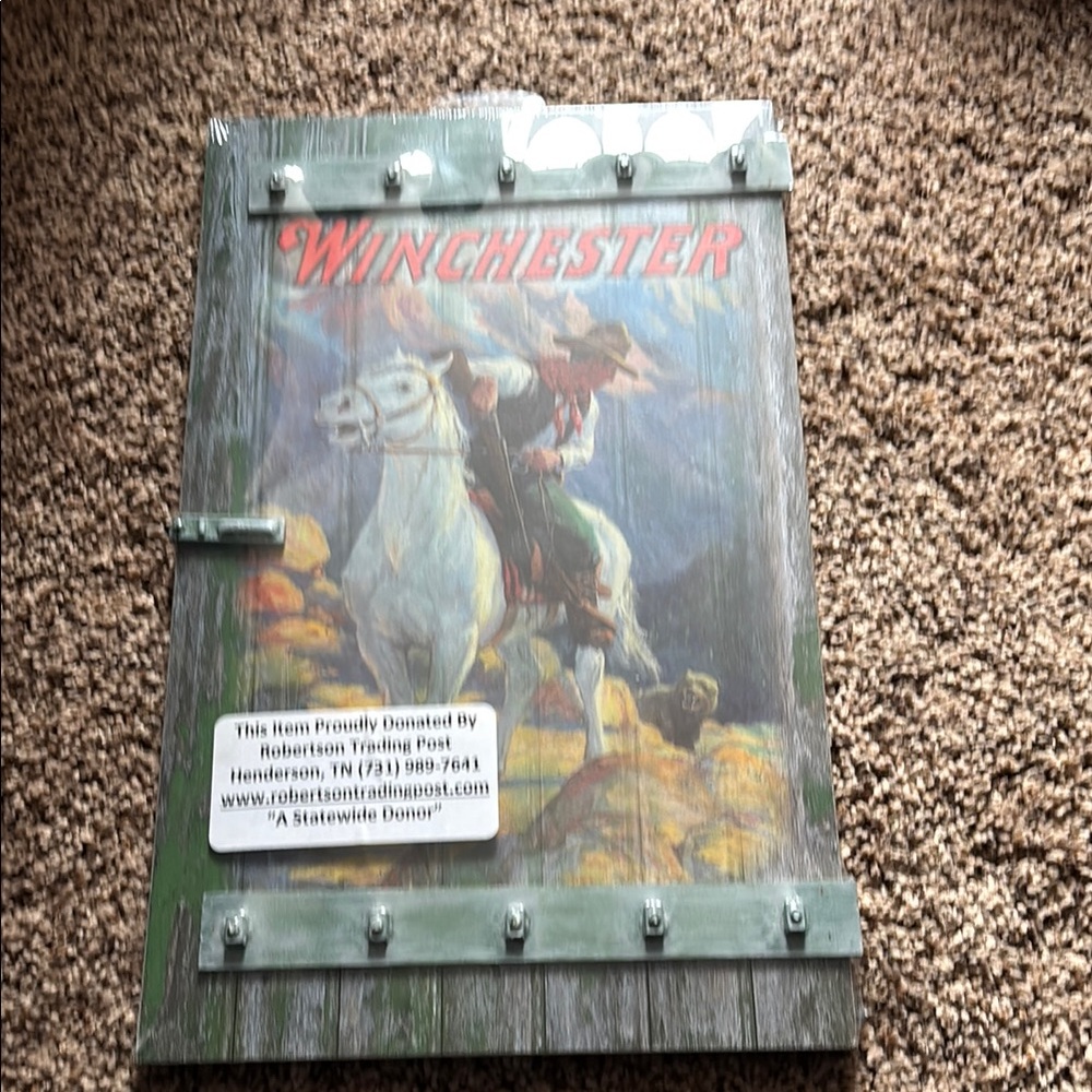 NWT Winchester Cowboy riding a horse sign